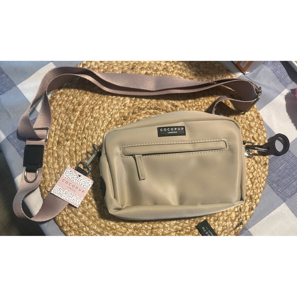 Cocopup London Dog Walking Bag Purse Beige Bag Beige strap